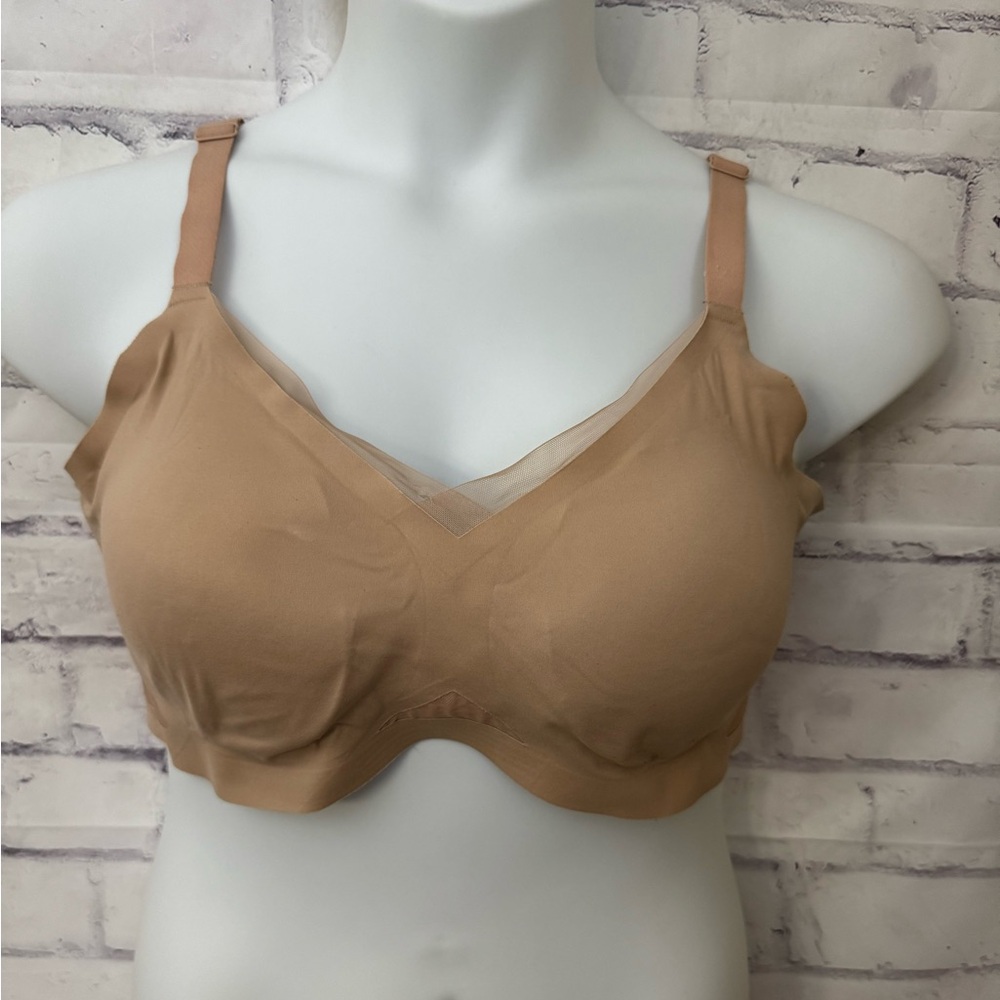 Honeylove Cross Over Bra 1X Wire‎ Free Comfort Convertible Sand Flaw